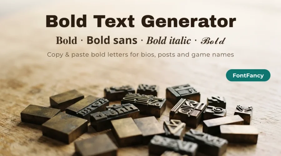 Bold Text Generator — 𝐁𝐨𝐥𝐝 Copy & Paste Fonts (2026)
