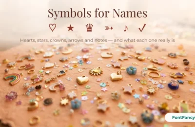 Symbols for Names: ♡ Hearts, ★ Stars, ♛ Crowns and the Letters Hiding Among Them