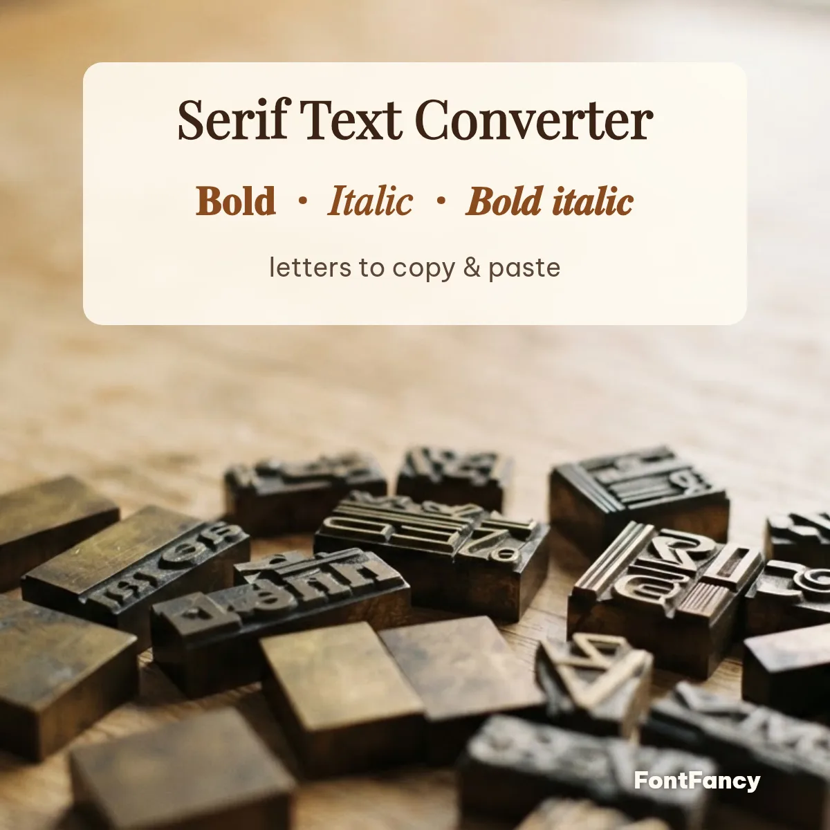 Serif Text Converter — 𝐒𝐞𝐫𝐢𝐟 Letters to Copy & Paste