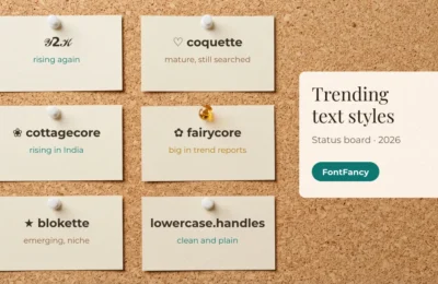 Fancy Text Trends in 2026: What’s Rising, Steady or Niche